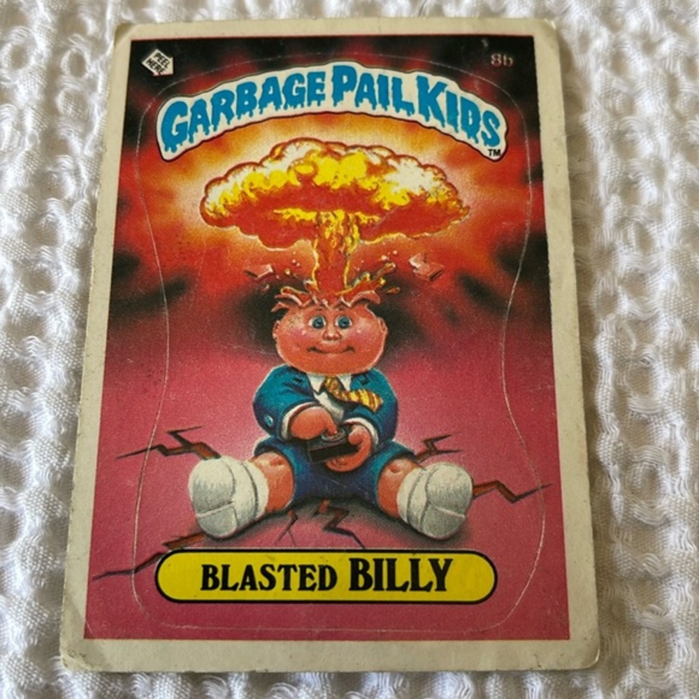 1985 Garbage Pail Kids Sticker Blasted Billy 8b